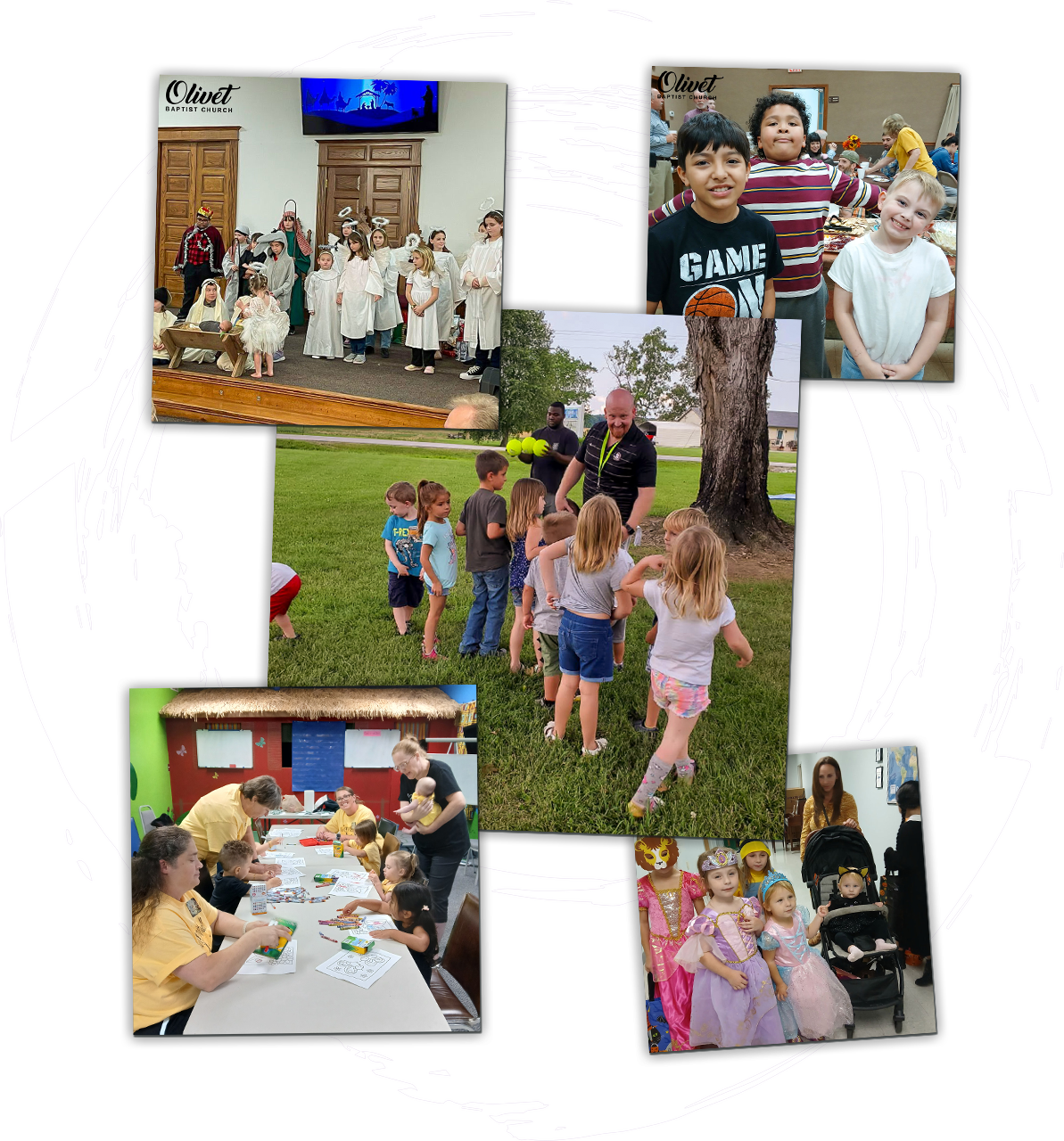 Olivet Baptist Herndon Kentucky, website graphic of a photo collage of church members