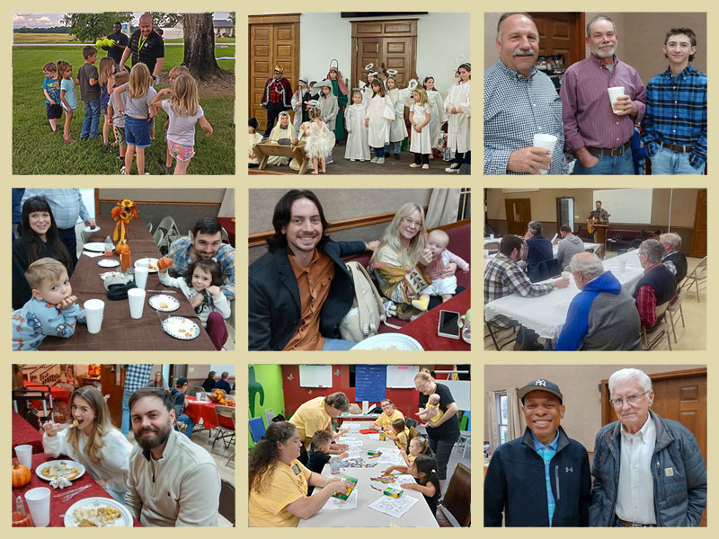 Olivet Baptist Herndon Kentucky, website graphic of a photo collage of church members